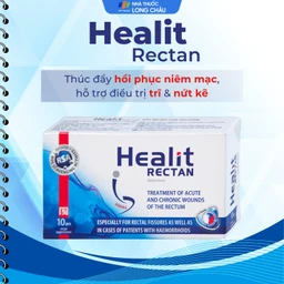 Viên đặt hậu môn, trực tràng Healit Rectan (10 viên) giúp thúc đẩy nhanh quá trình lành vết thương