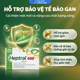 Heptral 400 Abbott hỗ trợ tăng cường chức năng gan, men gan tăng, sử dụng nhiều bia rượu (3 vỉ x 10 viên) 4