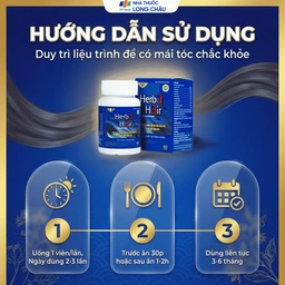 Viên uống hỗ trợ làm đen tóc, giảm gãy rụng Herba Hair Kingphar (60 viên) 5