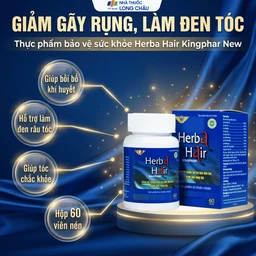 Viên uống hỗ trợ làm đen tóc, giảm gãy rụng Herba Hair Kingphar (60 viên) 2