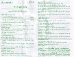 Siro HoAstex-S 90ml OPC dùng trị ho, giảm ho trong viêm họng, viêm phế quản