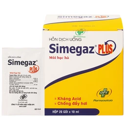 Hỗn dịch uống Simegaz Plus OPV vị bạc hà, điều trị viêm loét dạ dày , tăng acid dạ dày (20 gói x 10ml) 1