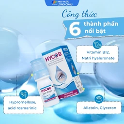Nhỏ mắt Hycob 10ml giúp bôi trơn, tạo độ ẩm, giảm khô và mỏi mắt