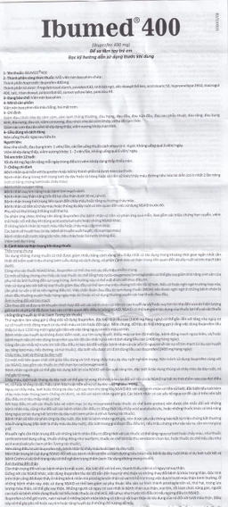 Thuốc Ibumed 400 Glomed giảm đau do cảm cúm, cảm lạnh, viêm khớp dạng thấp (10 vỉ x 10 viên)