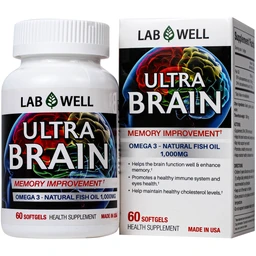 Viên uống bổ não, tốt cho mắt và tim mạch Ultra Brain Lab Well (60 viên) 1