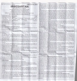 Thuốc Irbesartan 150mg điều trị tăng huyết áp, bệnh thận do tiểu đường (10 vỉ 10 viên)