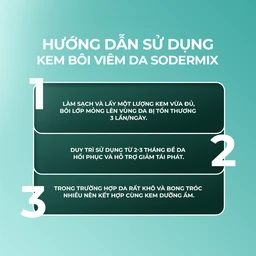 Kem bôi viêm da cơ địa Sodermix cream 15g giảm ngứa, bong tróc, vảy nến, tổ đỉa, viêm da do xạ trị 5