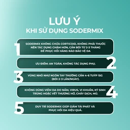 Kem bôi viêm da cơ địa Sodermix cream 15g giảm ngứa, bong tróc, vảy nến, tổ đỉa, viêm da do xạ trị 7