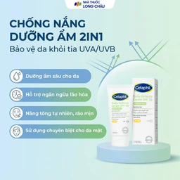 Kem chống nắng dưỡng ẩm 2in1 Cetaphil Daily Defense Cream SPF 50 50g 2
