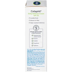 Kem chống nắng dưỡng ẩm 2in1 Cetaphil Daily Defense Cream SPF 50 50g 4
