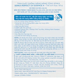 Kem chống nắng nâng tông Senka Perfect UV Essence A SPF50+ PA++++ giúp bảo vệ da khỏi tia UV (50g) 6