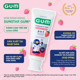 Kem đánh răng Sunstar Gum cho bé 2-6 tuổi, hương dâu 70g 3