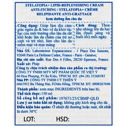Kem dưỡng ẩm cho da chàm thể tạng Mustela Stelatopia+ Lipid-Replenishing Cream Anti-Itching (150ml) 7