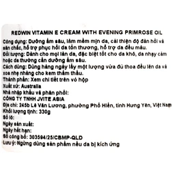 Kem dưỡng ẩm Vitamin E phục hồi da khô nứt nẻ Redwin hủ (330g) 3