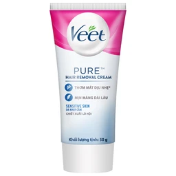 Kem tẩy lông Veet Silk & Fresh Aloe Vera & Vitamin E cho da nhạy cảm (50g)