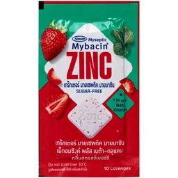 Kẹo ngậm bổ sung kẽm không đường hương dâu tây Mybacin ZinC Plus (20 gói x 9.4g )