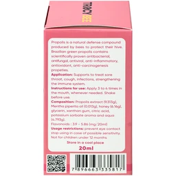 Keo ong giúp giảm viêm họng cho trẻ từ 12 tháng tuổi Propolis Tutti Frutti & Honey For Kids Tracybee (20ml) 4