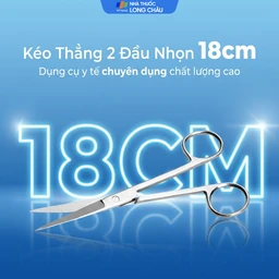 Kéo thẳng 2 đầu nhọn size 18cm dùng cắt gòn thay băng cho bệnh nhân  2