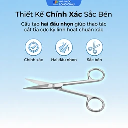 Kéo thẳng 2 đầu nhọn size 18cm dùng cắt gòn thay băng cho bệnh nhân  5