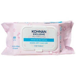 Khăn giấy ướt Kohnan hương dịu nhẹ, không cồn, không parapen (gói 100 tờ) 1