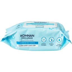 Khăn giấy ướt Kohnan không hương, không cồn, không paraben (gói 100 tờ) 3