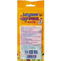Khăn giấy ướt mini wipes Let-Green (6 gói x 12 miếng)