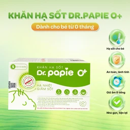 Khăn hạ sốt Dr.Papie 0+ Starmed (5 gói x 5 miếng) hạ nhiệt giảm sốt dùng cho trẻ sơ sinh