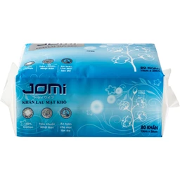 Khăn lau mặt khô Jomi gói 80 tờ (15x20cm) 3