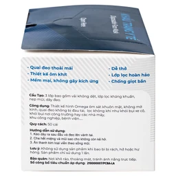 Khẩu trang 3 lớp Naturecare màu trắng (50 cái) ngăn khói bụi, vi khuẩn