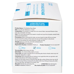 Khẩu trang 4 lớp Safefit màu trắng (50 cái) ngăn khói bụi, vi khuẩn