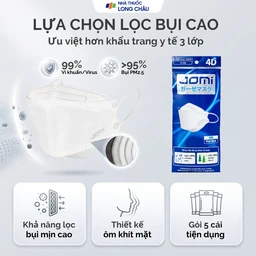 Khẩu trang 5 lớp Jomi 4D N95 màu trắng (5 cái) ngăn bụi mịn PM 2.5, ngăn ngừa 99% vi khuẩn 4