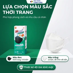 Khẩu trang 4 lớp Vĩnh Tiến 4D 3Hmask màu đen (20 cái) ngăn khói bụi, vi khuẩn 4