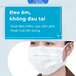 Khẩu trang 4 lớp Safefit màu trắng (50 cái) ngăn khói bụi, vi khuẩn