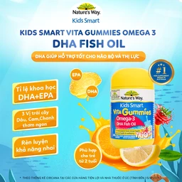 Viên nhai hỗ trợ bổ não Kids Smart Vita Gummies Omega-3 DHA Fish Oil Nature's Way (60 viên) 2