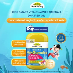 Viên nhai hỗ trợ bổ não Kids Smart Vita Gummies Omega-3 DHA Fish Oil Nature's Way (60 viên) 3