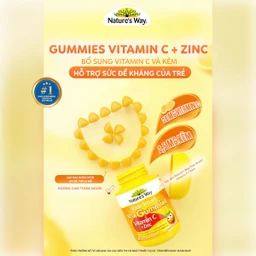 Viên nhai hỗ trợ sức đề kháng Kids Smart Vita Gummies Vitamin C + Zinc Nature's Way (60 viên) 5