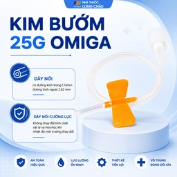 Kim bướm 25G Omiga (100 cái) giúp cho kim không bị dịch chuyển 3