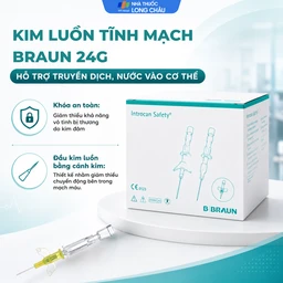 Kim luồn tĩnh mạch Braun 24G hỗ trợ truyền dịch, nước vào cơ thể 2