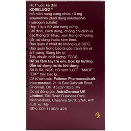 Thuốc Koselugo 10mg Astrazeneca điều trị bệnh u xơ thần kinh loại 1 (NF1) ở bệnh nhi (Hộp 60 viên) 7