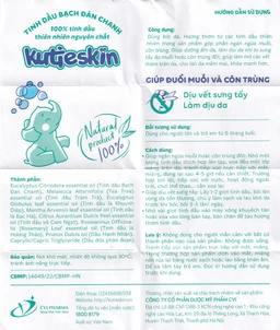 Dầu bạch đàn chanh Kutieskin đuổi muỗi và côn trùng (5ml)