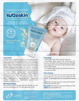 Kem bôi Kutieskin hỗ trợ cải thiện tình trạng chàm sữa và dưỡng ẩm cho da bé (30g)
