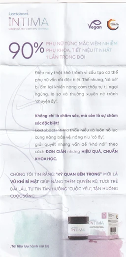 Viên uống bổ sung lợi khuẩn, D-mannose, việt quất cho phụ nữ Lactobact Intima (30 viên)