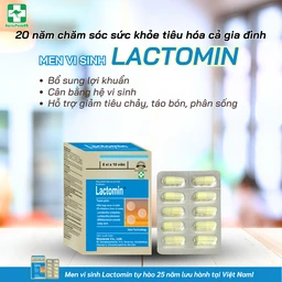 Viên uống Lactomin Novarex bổ sung vi khuẩn có ích, giúp tái lập cân bằng hệ vi sinh đường ruột (6 vỉ x 10 viên) 2
