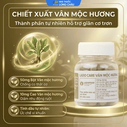 Viên hỗ trợ giảm triệu chứng đầy bụng, khó tiêu Lado Care Vân Mộc Hương Ladophar (80 viên) 3