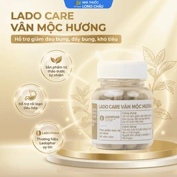 Viên hỗ trợ giảm triệu chứng đầy bụng, khó tiêu Lado Care Vân Mộc Hương Ladophar (80 viên) 2