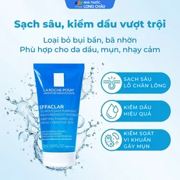 Gel rửa mặt tạo bọt do da dầu và nhạy cảm La Roche-posay Effaclar 50ml