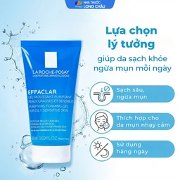 Gel rửa mặt tạo bọt do da dầu và nhạy cảm La Roche-posay Effaclar 50ml