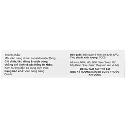 Thuốc Lenalidomide Capsules 25mg Hetero điều trị ung thư (3 vỉ x 10 viên)