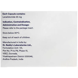 Thuốc Lenangio 25mg Dr.reddy's điều hòa miễn dịch, kháng sinh mạch, chống ung thư qua nhiều cơ chế (4 vỉ x 7 viên) 2