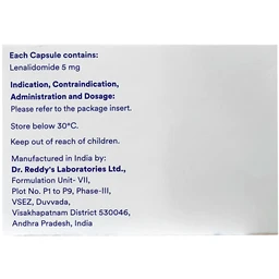 Thuốc Lenangio 5mg Dr.reddy's điều hòa miễn dịch, kháng sinh mạch, chống ung thư qua nhiều cơ chế (4 vỉ x 7 viên) 2